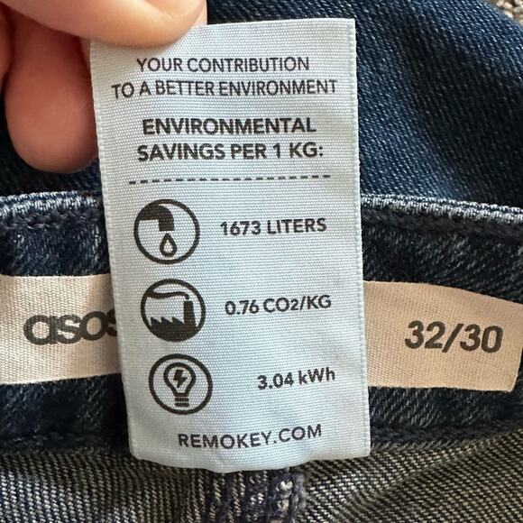 ASOS Denim Remo Jeans Distressed and Raw Hem NEW - Picture 6 of 10